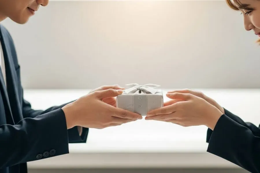 Accept and present things with both hands south korea