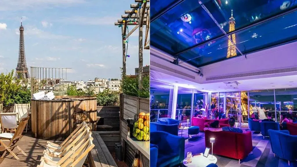 Rooftop Bar with Eiffel Tower Views