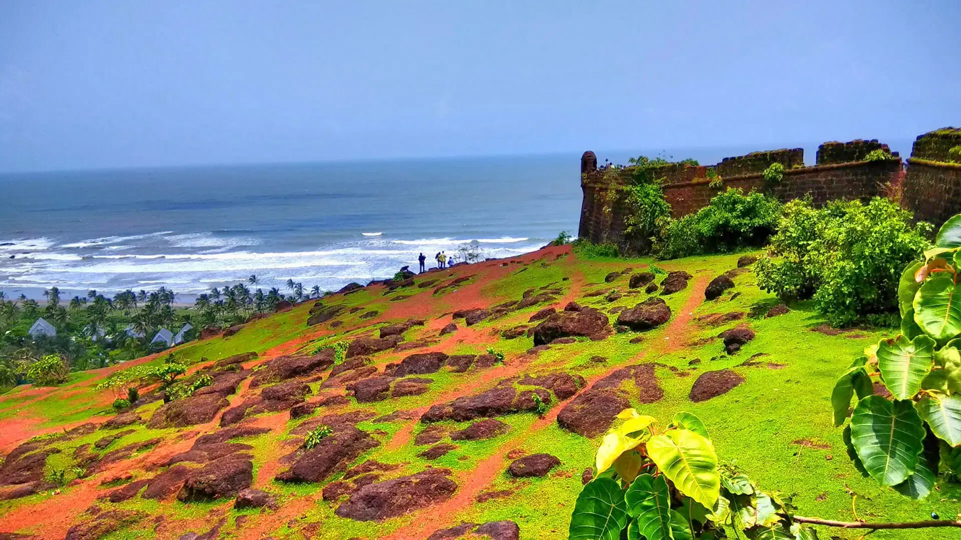 Vagator Beach and Chapora Fort.webp